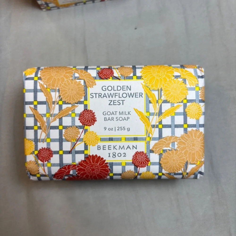 Beekman 1802 Golden Strawflower Zest Goat Milk Body Cream Soap Hand Cream Set